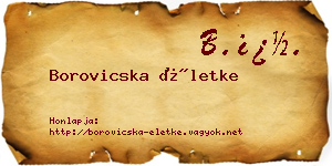 Borovicska Életke névjegykártya